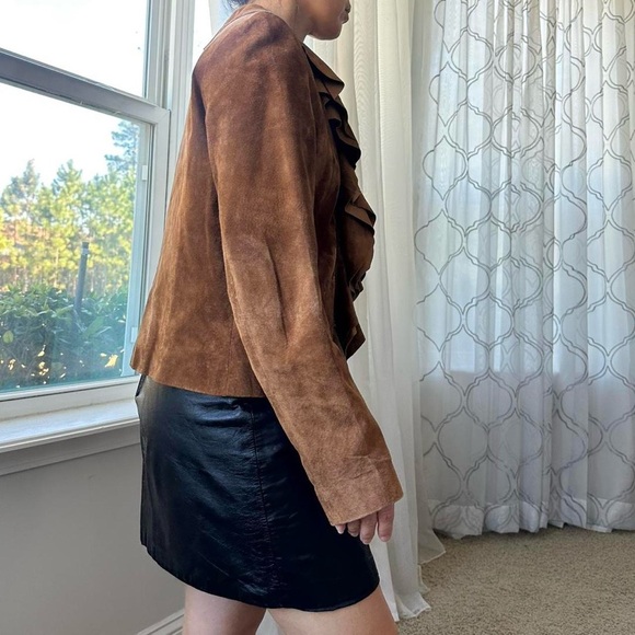 Suede Ruffled Jacket - Picture 6 of 7